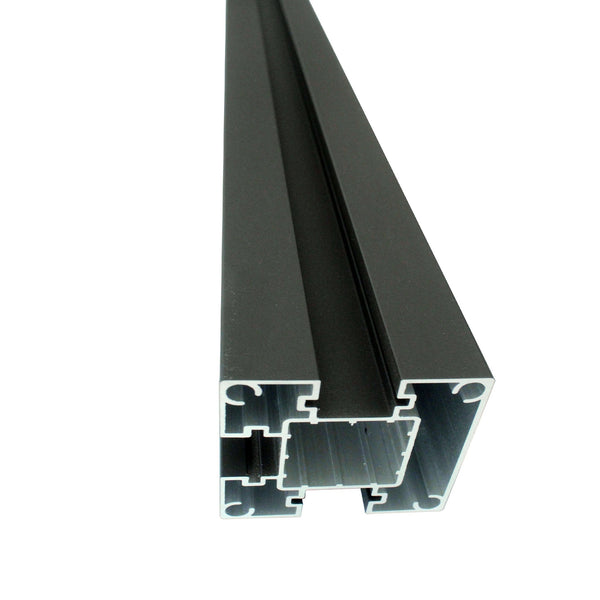 Zaunpfosten in Anthrazit im Querschnitt