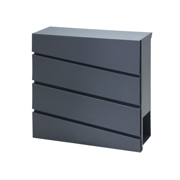 Briefkasten in Anthrazit Fronatansicht