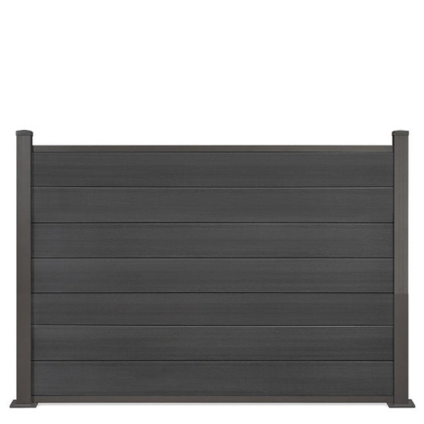 Brillant Zaun in Anthrazit mit Anthrazit Pfosten