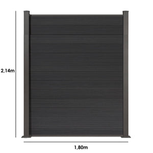 Hoher Zaun in Anthrazit