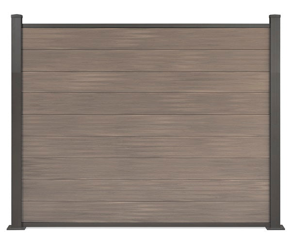 ▶️ Höhe: 1,50m - Coex WPC Sichtschutzzaun 150 x 180 cm Excellent inkl. Aluminium Pfosten