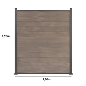 1,98m hoher Zaun in Beige