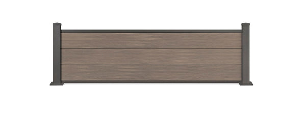▶️ Höhe: 0,55m - Coex Vorgartenzaun Excellent 550x 1800 mm mit Aluminium Pfosten Anthrazit