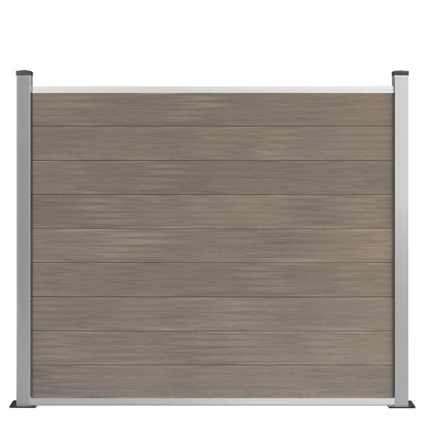 WPC Sichtschutzzaun Excellent 150x180cm Beige inkl. Aluminium Pfosten