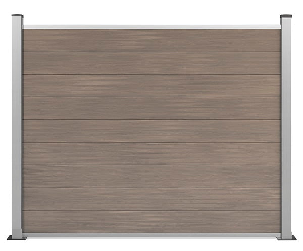 ▶️ Höhe: 1,50m - Coex WPC Sichtschutzzaun 150 x 180 cm Excellent inkl. Aluminium Pfosten