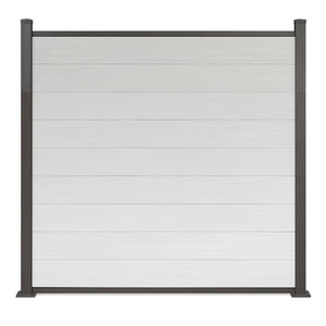 1,50m Zaun in weiß mit Anthrazit Pfosten