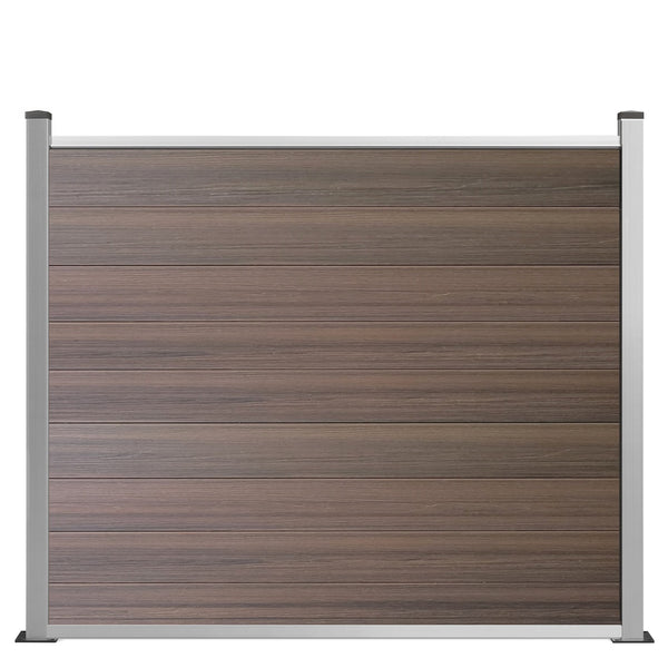 WPC Sichtschutzzaun Excellent 150x180cm Braun inkl. Aluminium Pfosten