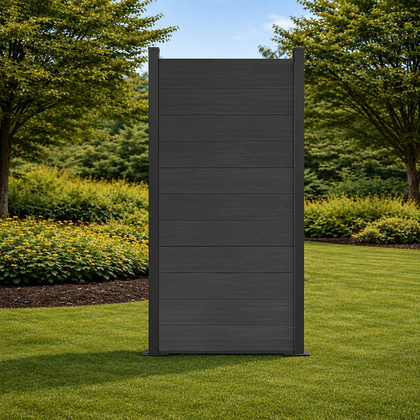Coex halbes Element Excellent WPC Zaun Komplett-Set 180x90cm