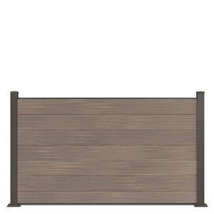 Excellent Zaun in Beige mit Anthrazit Pfosten