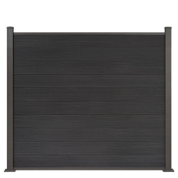 WPC-Zaun von 84cm- 198cm konfigurierbar in verschiedenen Farben inkl. Aluminium Pfosten