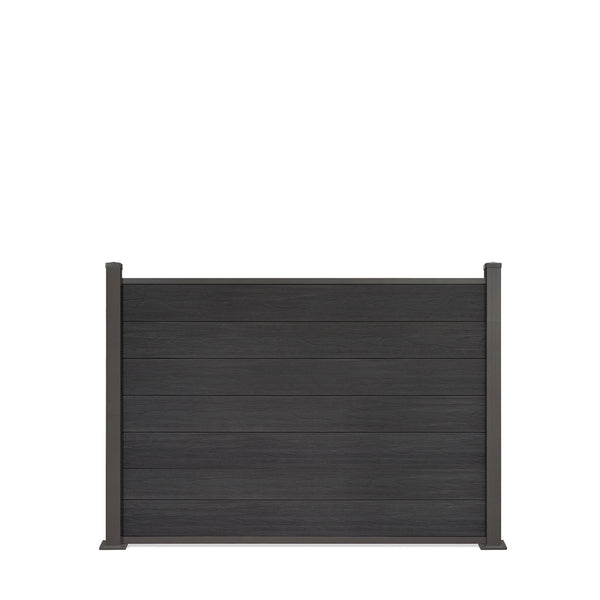 WPC Sichtschutzzaun Excellent Anthrazit Höhe 120cm
