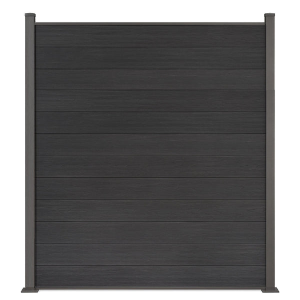 Coex WPC Zaun Excellent  1980 x 1800 mm alle Farben inkl Aluminium Pfosten in Silber