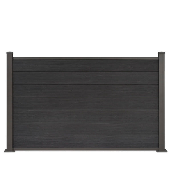 WPC-Zaun von 84cm- 198cm konfigurierbar in verschiedenen Farben inkl. Aluminium Pfosten