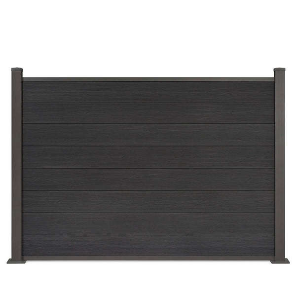 WPC-Zaun von 84cm- 198cm konfigurierbar in verschiedenen Farben inkl. Aluminium Pfosten