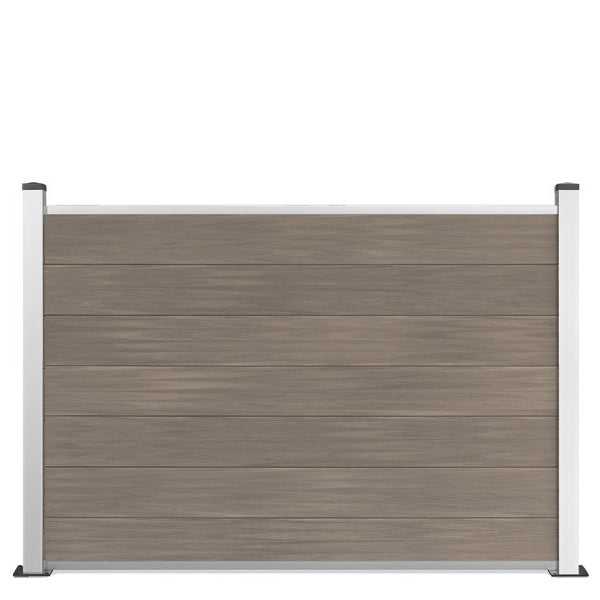 WPC Sichtschutzzaun Excellent Beige 120x180cm inkl. Aluminium Pfosten