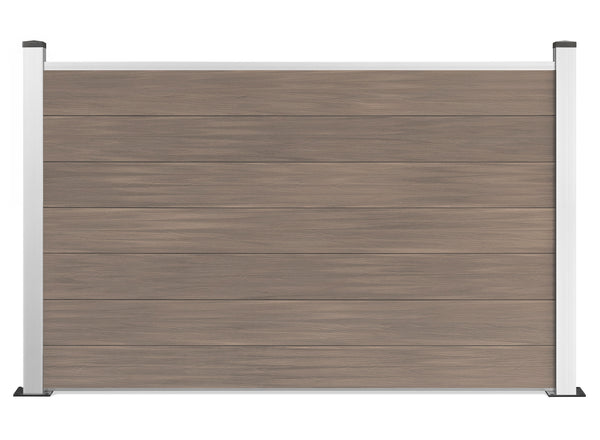 ▶️ Höhe: 1,20m - Coex WPC Sichtschutzzaun 120 x 180 cm Excellent inkl. Aluminium Pfosten