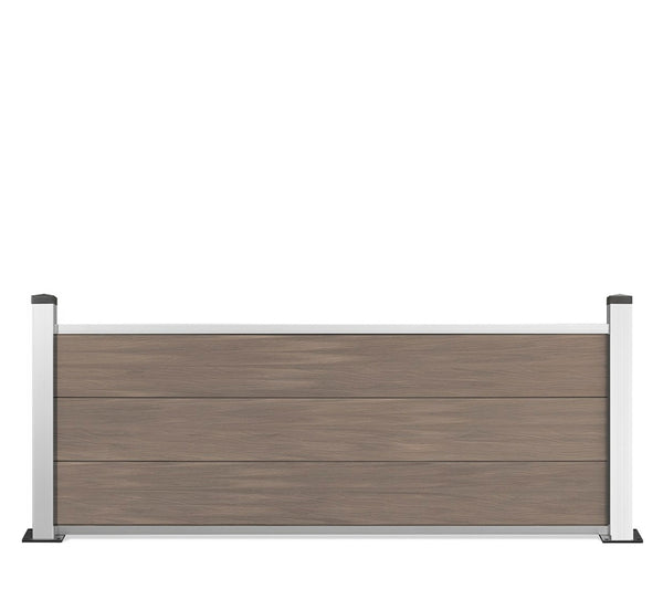 ▶️ Höhe: 0,55m - Coex Vorgartenzaun Excellent 550x 1800 mm mit Aluminium Pfosten Anthrazit