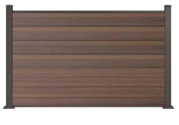 ▶️ Höhe: 1,20m - Coex WPC Sichtschutzzaun 120 x 180 cm Excellent inkl. Aluminium Pfosten