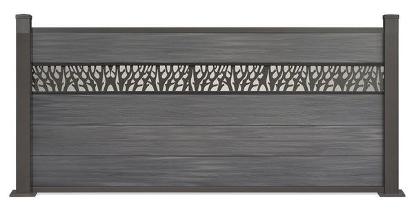 ▶️ Höhe: 0,84m - Vorgartenzaun Excellent mit Dekor 840x 1800 mm