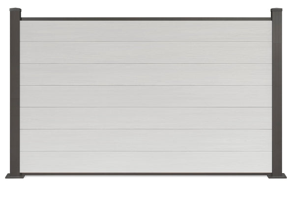 ▶️ Höhe: 1,50m - Coex WPC Sichtschutzzaun 150 x 180 cm Excellent inkl. Aluminium Pfosten