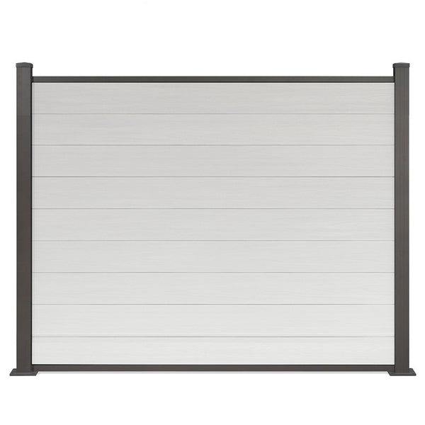 WPC-Zaun von 84cm- 198cm konfigurierbar in verschiedenen Farben inkl. Aluminium Pfosten