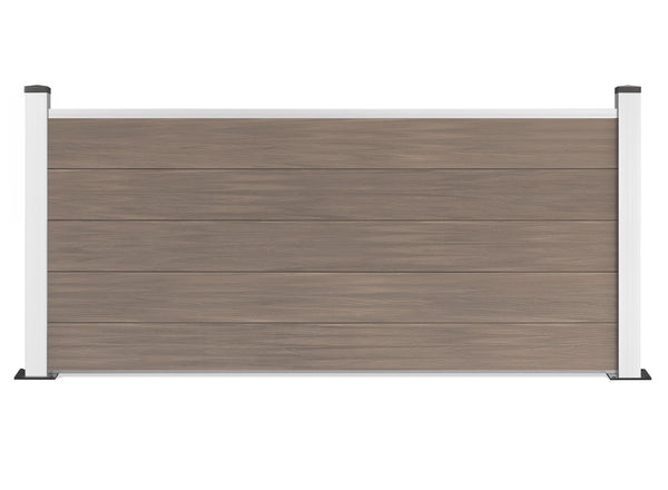 ▶️ Höhe: 0,84m - Vorgartenzaun Excellent 840x 1800 mm verschiedene Farben. Pfosten in Silber