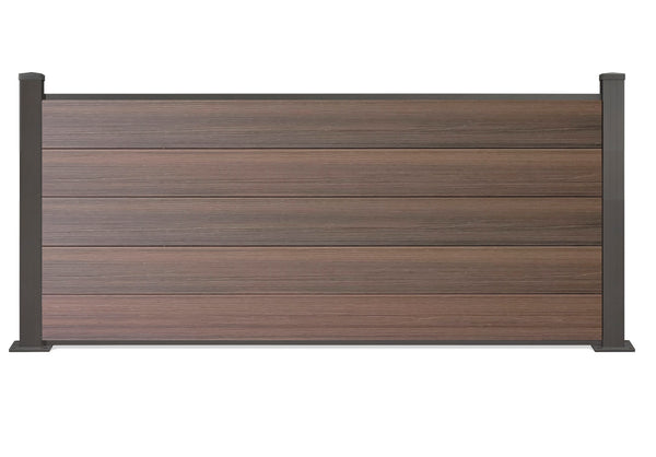 Vorgartenzaun V5  anthrazit Pfosten WPC Zaun in vielen Farben 85x180cm inkl. Aluminium Pfosten