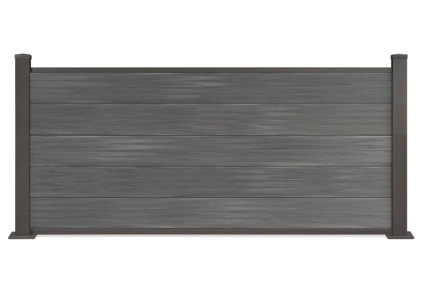 Vorgartenzaun V5  anthrazit Pfosten WPC Zaun in vielen Farben 85x180cm inkl. Aluminium Pfosten