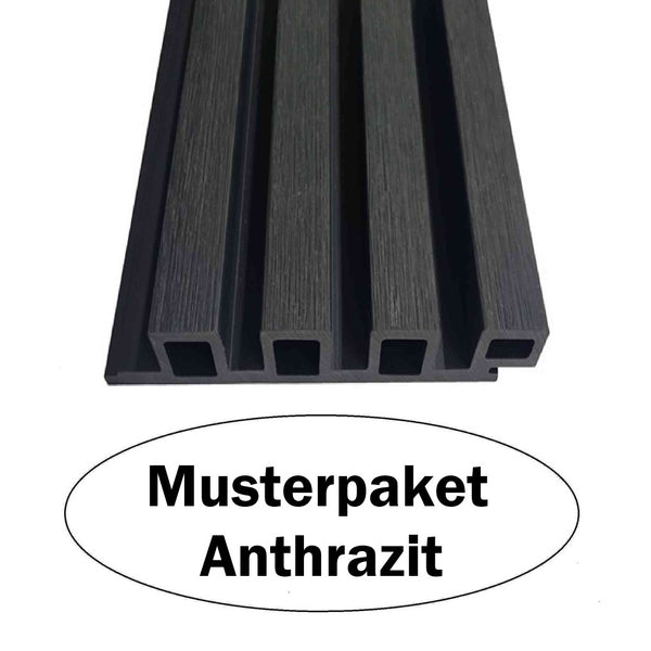 Muster WPC Fassadenverkleidung in Anthrazit