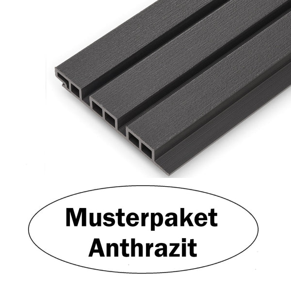 Muster WPC Fassadenverkleidung 21 cm in Anthrazit