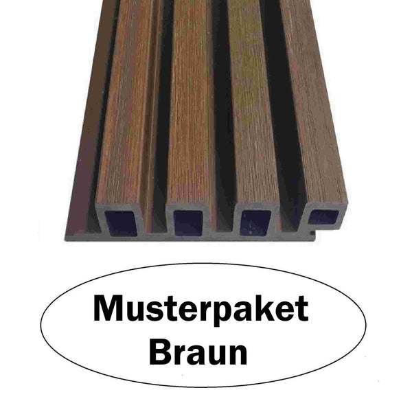 Muster WPC Fassadenverkleidung in Braun