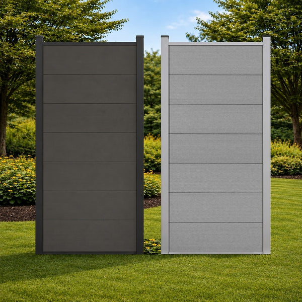 WPC halbes Element Nobel WPC Zaun Komplett-Set H:180cm B:97cm