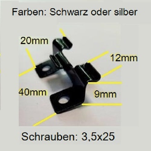 Edelstahl Klammern in Silber mit Torx-Schrauben