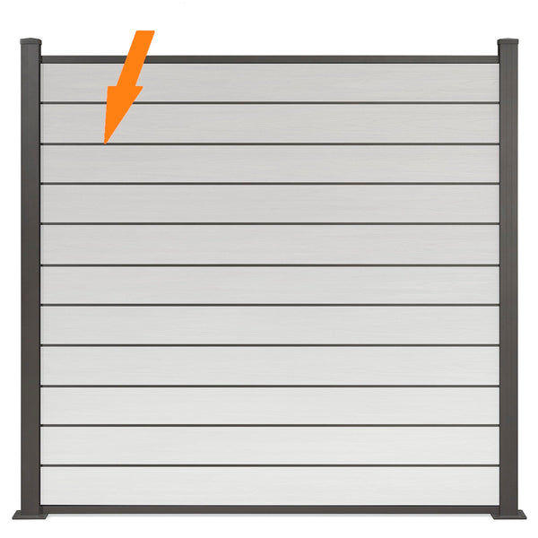 Lignes Zwischenleiste 1800x20x10mm Anthrazit Dekorleiste für Naboca Zäune