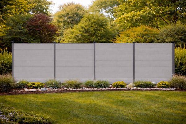 WPC Zaun Nobel Grau – Moderner Sichtschutz 180 x 180 cm
