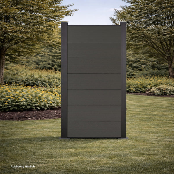 WPC halbes Element Nobel WPC Zaun Komplett-Set 180x90cm