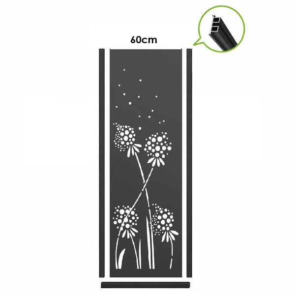 Vertikales Zaun Dekor Pusteblume Anthrazit Naboca Zubehör