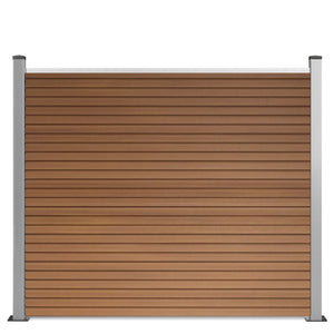 Vertico Zaun in Braun mit silber Pfosten