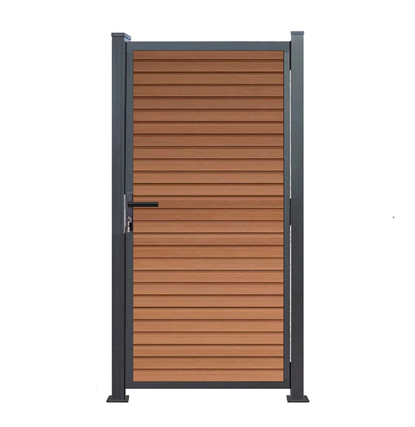 Gartentor Aluminium 180cm x 90cm in Anthrazit als Bausatz Komplett-Set mit Schloss