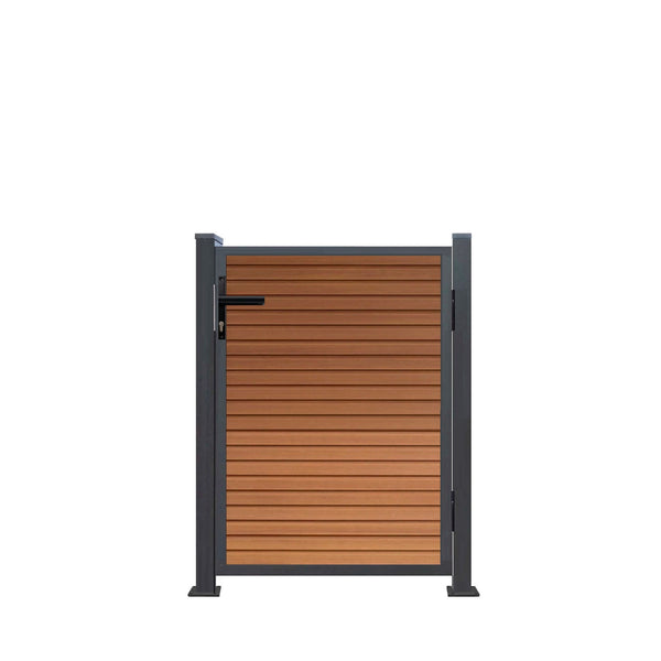 WPC CoEx Tor Bausatz 120x 90cm Gartentor mit Alurahmen Höhe: 120cm in Anthrazit