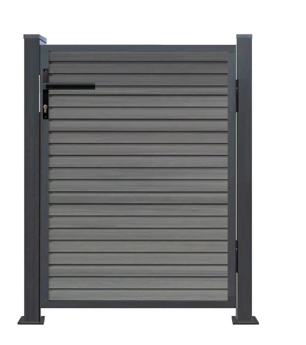 WPC CoEx Tor Bausatz 120x 90cm Gartentor mit Alurahmen Höhe: 120cm in Anthrazit