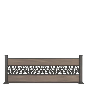 kleiner Vorgartenzaun mit Dekorgitter
