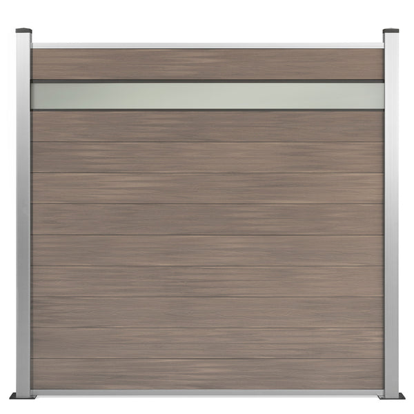Zaun-Excellent-beige-mit-silber-pfosten