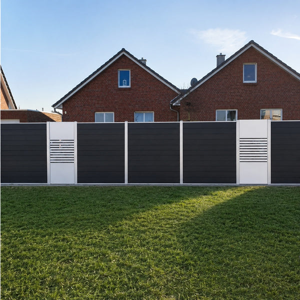 Glaselement 180x90cm ESG Milchglas und Klarglas mit Leisten