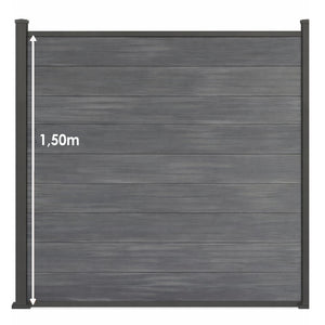 Excellent Zaun in Grau mit anthrazit Pfosten