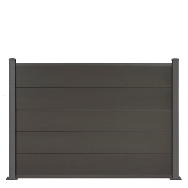 WPC Zaun V5 Nobel 130x180cm Grau oder Anthrazit inkl. Aluminium Pfosten