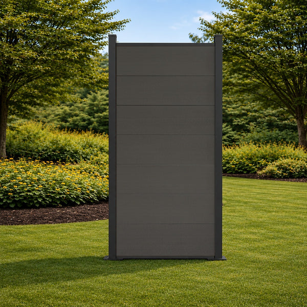 WPC halbes Element Nobel WPC Zaun Komplett-Set 180x90cm