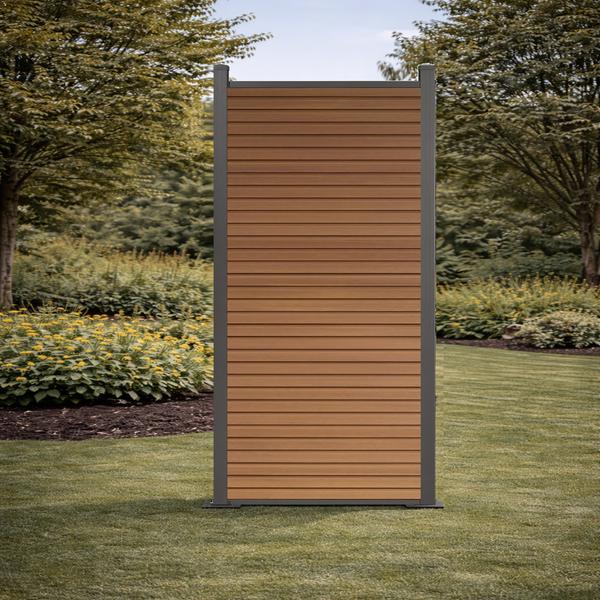 COEX halbes Zaunelement Vertico CoEx Zaun Komplett-Set 180x90cm
