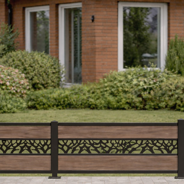 Coex Vorgartenzaun Excellent V2 in Beige mit Dekor 650x 1800 mm